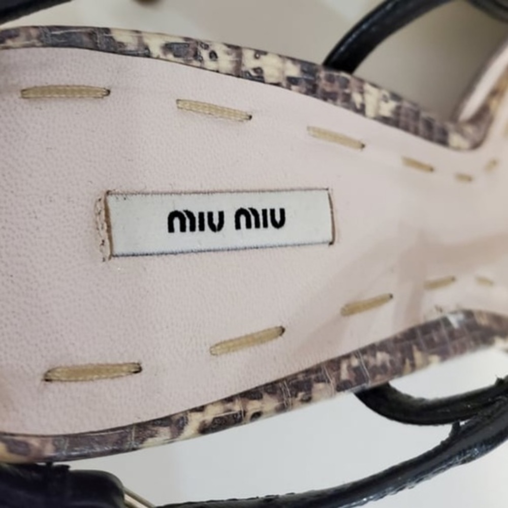 Miu Miu In Leather With Beige Python Pattern. - image 8